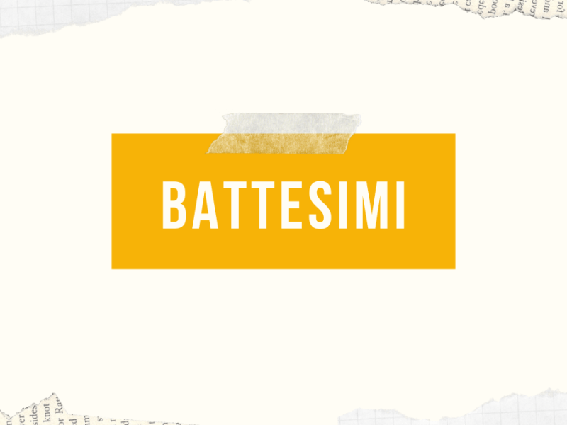 Date celebrazioni Battesimi 2026