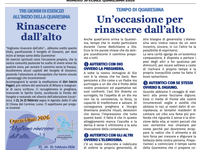 La Rete – Speciale Quaresima&nbsp;2026